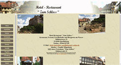 Desktop Screenshot of hotel-zumschloss-quedlinburg.de